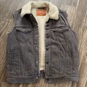 Levi’s Grey Sherpa Vest